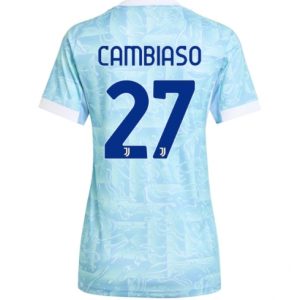 Koszulka piłkarska Juventus Andrea Cambiaso #27 Koszulka Wyjazdowej damskie 2025-26 Krótki Rękaw