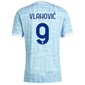 Koszulka piłkarska Juventus Dusan Vlahovic #9 Koszulka Wyjazdowej 2025-26 Krótki Rękaw Koszulka piłkarska Juventus Dusan Vlahovic #9 Koszulka Wyjazdowej 2025-26 Krótki Rękaw