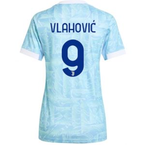 Koszulka piłkarska Juventus Dusan Vlahovic #9 Koszulka Wyjazdowej damskie 2025-26 Krótki Rękaw