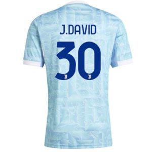 Koszulka piłkarska Juventus Jonathan David #30 Koszulka Wyjazdowej 2025-26 Krótki Rękaw