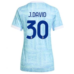 Koszulka piłkarska Juventus Jonathan David #30 Koszulka Wyjazdowej damskie 2025-26 Krótki Rękaw