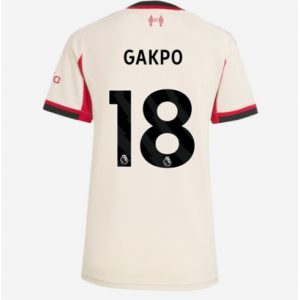 Koszulka piłkarska Liverpool Cody Gakpo #18 Koszulka Wyjazdowej damskie 2025-26 Krótki Rękaw