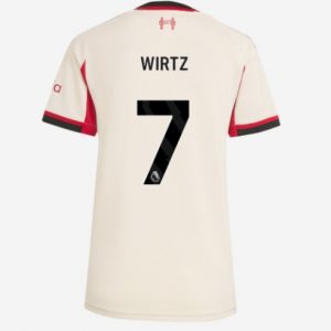 Koszulka piłkarska Liverpool Florian Wirtz #7 Koszulka Wyjazdowej damskie 2025-26 Krótki Rękaw