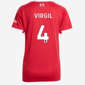 Koszulka piłkarska Liverpool Virgil van Dijk #4 Koszulka Podstawowej damskie 2025-26 Krótki Rękaw