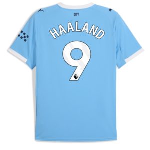 Koszulka piłkarska Manchester City Erling Haaland #9 Koszulka Podstawowej 2025-26 Krótki Rękaw