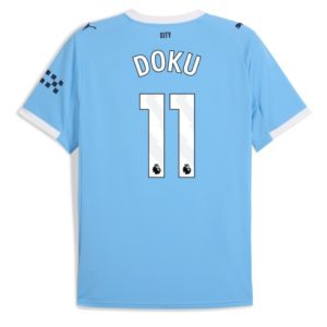 Koszulka piłkarska Manchester City Jeremy Doku #11 Koszulka Podstawowej 2025-26 Krótki Rękaw Koszulka piłkarska Manchester City Jeremy Doku #11 Koszulka Podstawowej 2025-26 Krótki Rękaw