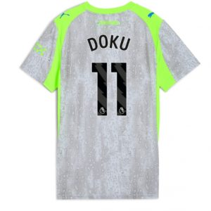 Koszulka piłkarska Manchester City Jeremy Doku #11 Koszulka Trzeciej damskie 2025-26 Krótki Rękaw 99 Koszulka piłkarska Manchester City Jeremy Doku #11 Koszulka Trzeciej damskie 2025-26 Krótki Rękaw