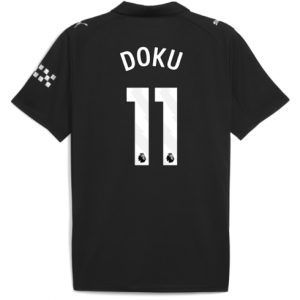 Koszulka piłkarska Manchester City Jeremy Doku #11 Koszulka Wyjazdowej 2025-26 Krótki Rękaw Koszulka piłkarska Manchester City Jeremy Doku #11 Koszulka Wyjazdowej 2025-26 Krótki Rękaw