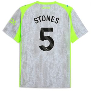 Koszulka piłkarska Manchester City John Stones #5 Koszulka Trzeciej 2025-26 Krótki Rękaw Koszulka piłkarska Manchester City John Stones #5 Koszulka Trzeciej 2025-26 Krótki Rękaw