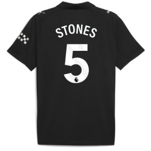 Koszulka piłkarska Manchester City John Stones #5 Koszulka Wyjazdowej 2025-26 Krótki Rękaw