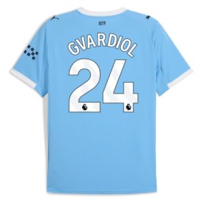Koszulka piłkarska Manchester City Josko Gvardiol #24 Koszulka Podstawowej 2025-26 Krótki Rękaw Koszulka piłkarska Manchester City Josko Gvardiol #24 Koszulka Podstawowej 2025-26 Krótki Rękaw