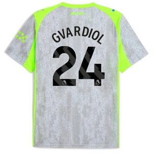 Koszulka piłkarska Manchester City Josko Gvardiol #24 Koszulka Trzeciej 2025-26 Krótki Rękaw Koszulka piłkarska Manchester City Josko Gvardiol #24 Koszulka Trzeciej 2025-26 Krótki Rękaw