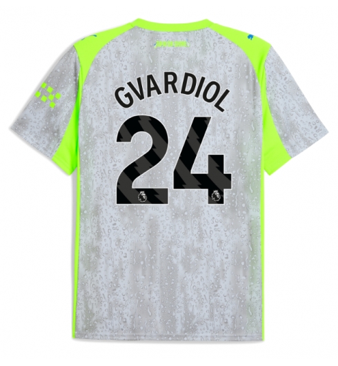 Koszulka piłkarska Manchester City Josko Gvardiol #24 Koszulka Trzeciej 2025-26 Krótki Rękaw Koszulka piłkarska Manchester City Josko Gvardiol #24 Koszulka Trzeciej 2025-26 Krótki Rękaw