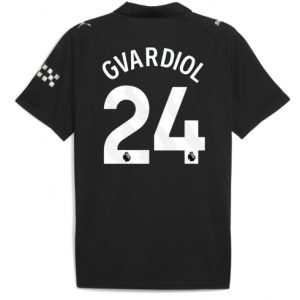 Koszulka piłkarska Manchester City Josko Gvardiol #24 Koszulka Wyjazdowej 2025-26 Krótki Rękaw Koszulka piłkarska Manchester City Josko Gvardiol #24 Koszulka Wyjazdowej 2025-26 Krótki Rękaw