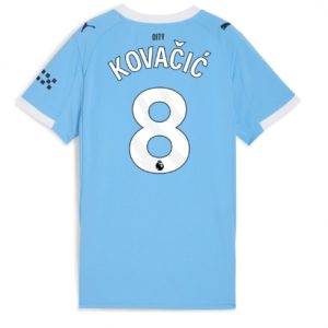 Koszulka piłkarska Manchester City Mateo Kovacic #8 Koszulka Podstawowej damskie 2025-26 Krótki Rękaw Koszulka piłkarska Manchester City Mateo Kovacic #8 Koszulka Podstawowej damskie 2025-26 Krótki Rękaw
