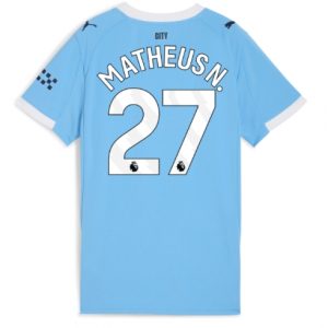 Koszulka piłkarska Manchester City Matheus Nunes #27 Koszulka Podstawowej damskie 2025-26 Krótki Rękaw Koszulka piłkarska Manchester City Matheus Nunes #27 Koszulka Podstawowej damskie 2025-26 Krótki Rękaw