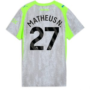 Koszulka piłkarska Manchester City Matheus Nunes #27 Koszulka Trzeciej damskie 2025-26 Krótki Rękaw 99 Koszulka piłkarska Manchester City Matheus Nunes #27 Koszulka Trzeciej damskie 2025-26 Krótki Rękaw