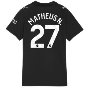 Koszulka piłkarska Manchester City Matheus Nunes #27 Koszulka Wyjazdowej damskie 2025-26 Krótki Rękaw Koszulka piłkarska Manchester City Matheus Nunes #27 Koszulka Wyjazdowej damskie 2025-26 Krótki Rękaw