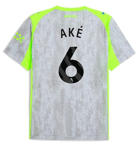 Koszulka piłkarska Manchester City Nathan Ake #6 Koszulka Trzeciej 2025-26 Krótki Rękaw Koszulka piłkarska Manchester City Nathan Ake #6 Koszulka Trzeciej 2025-26 Krótki Rękaw