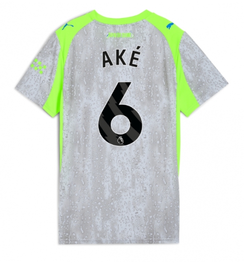 Koszulka piłkarska Manchester City Nathan Ake #6 Koszulka Trzeciej damskie 2025-26 Krótki Rękaw Koszulka piłkarska Manchester City Nathan Ake #6 Koszulka Trzeciej damskie 2025-26 Krótki Rękaw
