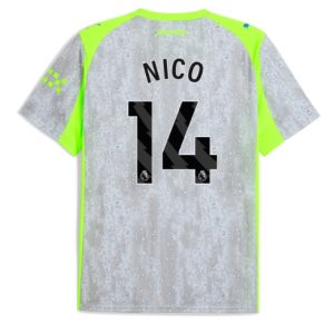 Koszulka piłkarska Manchester City Nico Gonzalez #14 Koszulka Trzeciej 2025-26 Krótki Rękaw Koszulka piłkarska Manchester City Nico Gonzalez #14 Koszulka Trzeciej 2025-26 Krótki Rękaw