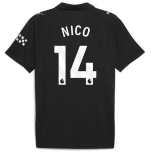 Koszulka piłkarska Manchester City Nico Gonzalez #14 Koszulka Wyjazdowej 2025-26 Krótki Rękaw Koszulka piłkarska Manchester City Nico Gonzalez #14 Koszulka Wyjazdowej 2025-26 Krótki Rękaw