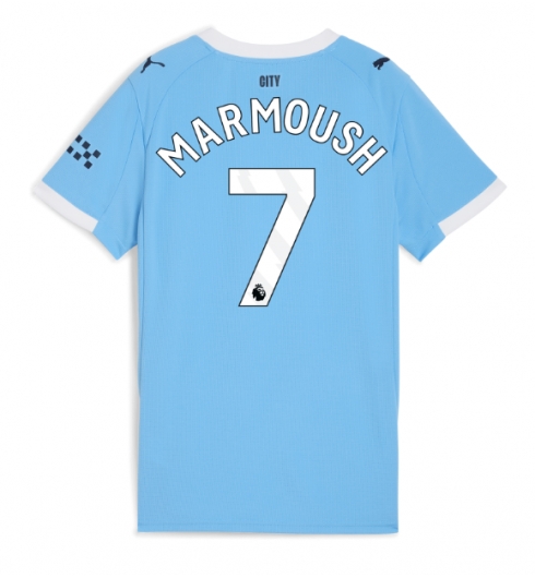 Koszulka piłkarska Manchester City Omar Marmoush #7 Koszulka Podstawowej damskie 2025-26 Krótki Rękaw Koszulka piłkarska Manchester City Omar Marmoush #7 Koszulka Podstawowej damskie 2025-26 Krótki Rękaw