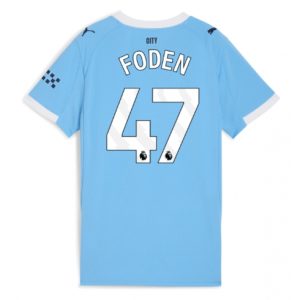 Koszulka piłkarska Manchester City Phil Foden #47 Koszulka Podstawowej damskie 2025-26 Krótki Rękaw