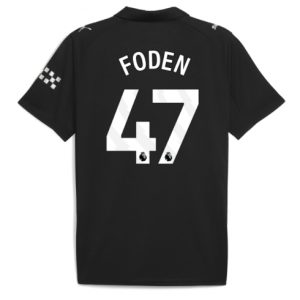 Koszulka piłkarska Manchester City Phil Foden #47 Koszulka Wyjazdowej 2025-26 Krótki Rękaw