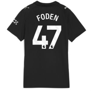 Koszulka piłkarska Manchester City Phil Foden #47 Koszulka Wyjazdowej damskie 2025-26 Krótki Rękaw