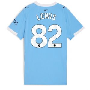 Koszulka piłkarska Manchester City Rico Lewis #82 Koszulka Podstawowej damskie 2025-26 Krótki Rękaw Koszulka piłkarska Manchester City Rico Lewis #82 Koszulka Podstawowej damskie 2025-26 Krótki Rękaw