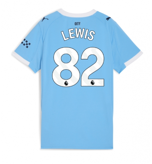 Koszulka piłkarska Manchester City Rico Lewis #82 Koszulka Podstawowej damskie 2025-26 Krótki Rękaw Koszulka piłkarska Manchester City Rico Lewis #82 Koszulka Podstawowej damskie 2025-26 Krótki Rękaw