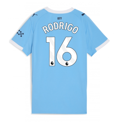 Koszulka piłkarska Manchester City Rodri Hernandez #16 Koszulka Podstawowej damskie 2025-26 Krótki Rękaw Koszulka piłkarska Manchester City Rodri Hernandez #16 Koszulka Podstawowej damskie 2025-26 Krótki Rękaw