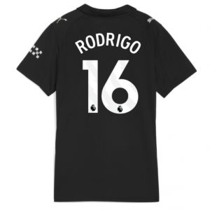 Koszulka piłkarska Manchester City Rodri Hernandez #16 Koszulka Wyjazdowej damskie 2025-26 Krótki Rękaw