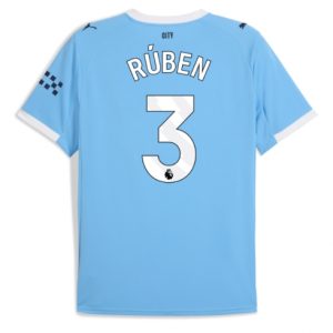 Koszulka piłkarska Manchester City Ruben Dias #3 Koszulka Podstawowej 2025-26 Krótki Rękaw Koszulka piłkarska Manchester City Ruben Dias #3 Koszulka Podstawowej 2025-26 Krótki Rękaw