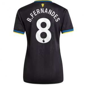 Koszulka piłkarska Manchester United Bruno Fernandes #8 Koszulka Trzeciej damskie 2025-26 Krótki Rękaw