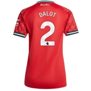 Koszulka piłkarska Manchester United Diogo Dalot #2 Koszulka Podstawowej damskie 2025-26 Krótki Rękaw