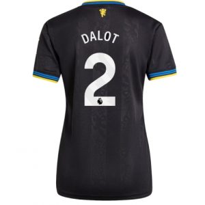 Koszulka piłkarska Manchester United Diogo Dalot #2 Koszulka Trzeciej damskie 2025-26 Krótki Rękaw