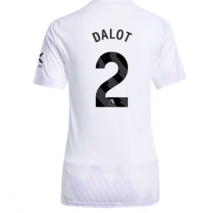 Koszulka piłkarska Manchester United Diogo Dalot #2 Koszulka Wyjazdowej damskie 2025-26 Krótki Rękaw