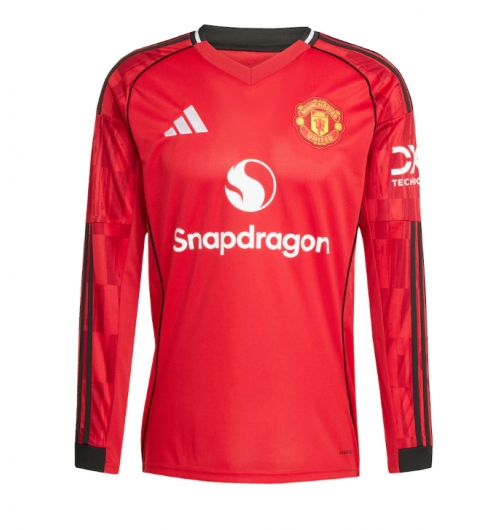 Koszulka piłkarska Manchester United Koszulka Podstawowej 2025-26 Długi Rękaw Koszulka piłkarska Manchester United Koszulka Podstawowej 2025-26 Długi Rękaw