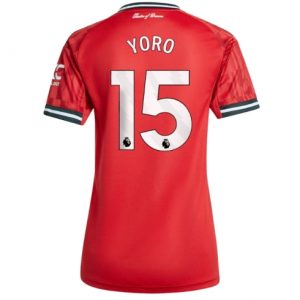 Koszulka piłkarska Manchester United Leny Yoro #15 Koszulka Podstawowej damskie 2025-26 Krótki Rękaw