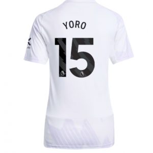 Koszulka piłkarska Manchester United Leny Yoro #15 Koszulka Wyjazdowej damskie 2025-26 Krótki Rękaw