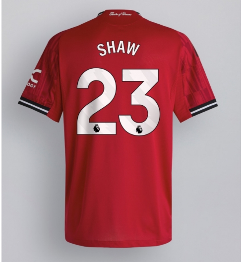 Koszulka piłkarska Manchester United Luke Shaw #23 Koszulka Podstawowej 2025-26 Krótki Rękaw Koszulka piłkarska Manchester United Luke Shaw #23 Koszulka Podstawowej 2025-26 Krótki Rękaw