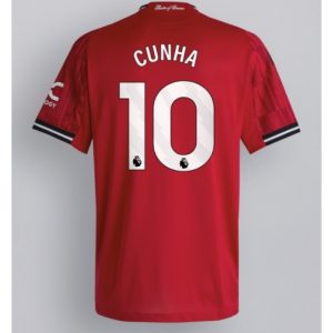 Koszulka piłkarska Manchester United Matheus Cunha #10 Koszulka Podstawowej 2025-26 Krótki Rękaw