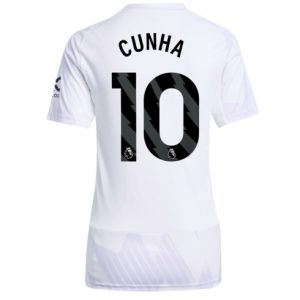 Koszulka piłkarska Manchester United Matheus Cunha #10 Koszulka Wyjazdowej damskie 2025-26 Krótki Rękaw