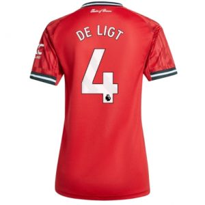Koszulka piłkarska Manchester United Matthijs de Ligt #4 Koszulka Podstawowej damskie 2025-26 Krótki Rękaw