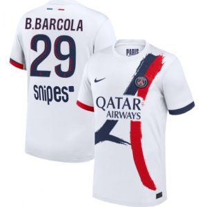 Koszulka piłkarska Paris Saint-Germain Bradley Barcola #29 Koszulka Wyjazdowej 2025-26 Krótki Rękaw