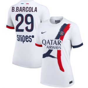 Koszulka piłkarska Paris Saint-Germain Bradley Barcola #29 Koszulka Wyjazdowej damskie 2025-26 Krótki Rękaw