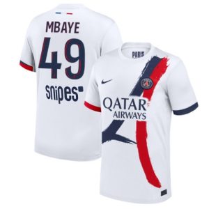 Koszulka piłkarska Paris Saint-Germain Ibrahim Mbaye #49 Koszulka Wyjazdowej 2025-26 Krótki Rękaw