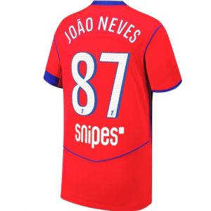 Koszulka piłkarska Paris Saint-Germain Joao Neves #87 Koszulka Trzeciej 2025-26 Krótki Rękaw